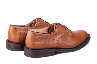 Woodstock Plain Derby Country Shoe - Sienna Scotch Grain - R E Tricker Ltd