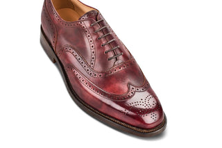 Piccadilly Brogue Oxford City Shoe - Burgundy Museum