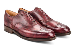Piccadilly Brogue Oxford City Shoe - Burgundy Museum