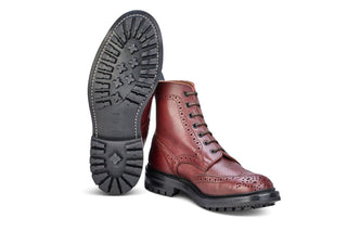 Stow Country Boot - Burgundy Scotch Grain