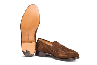 Jermyn Street Penny Loafer - Chocolate Repello Suede
